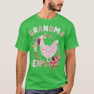 Floral Grandma Hen Funny Nana Chicken Bauer & Lov T-Shirt
