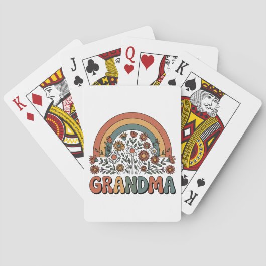 Floral Grandma Spielkarten (Rückseite)