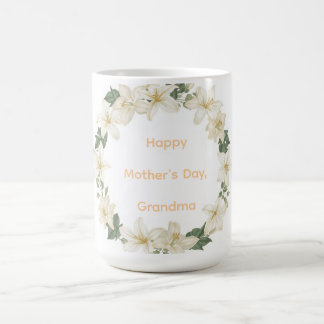 Floral Grandma Wreath Mothers Day Gift Kaffeetasse