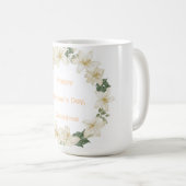 Floral Grandma Wreath Mothers Day Gift Kaffeetasse (VorderseiteRechts)