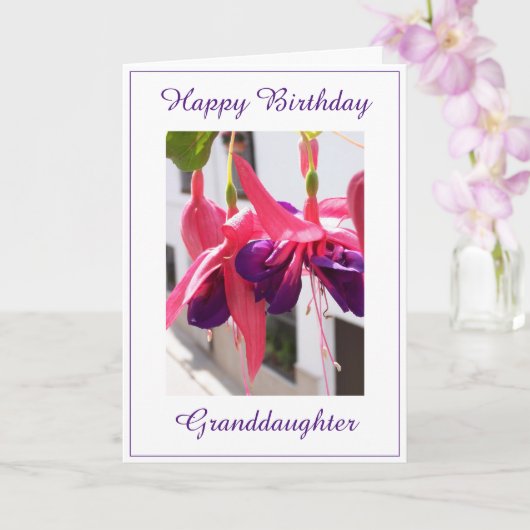 Floral GrandTochter Birthday Karte (Orchidee)