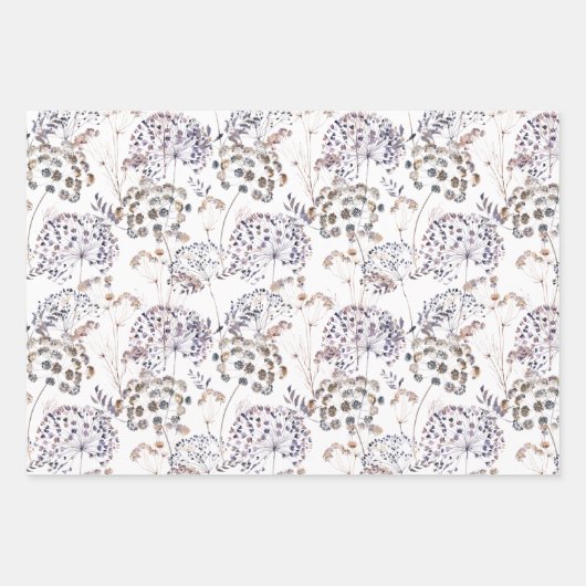 Floral gratulieren Wrapping Paper Sheets Geschenkpapier Set (Vorderseite 2)