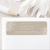 Floral Gray Future Mr. Wedding Rücksendeadresse (Insitu)