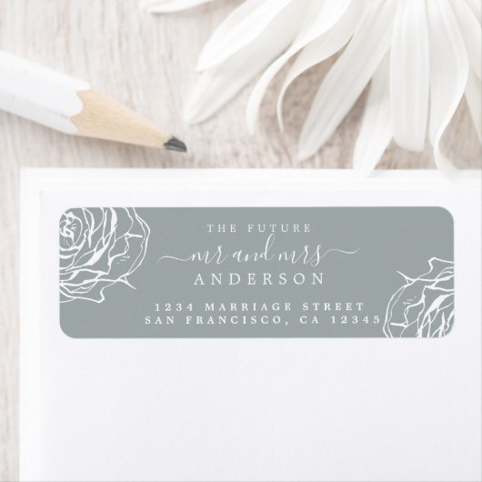 Floral Gray Future Mr. Wedding Rücksendeadresse L (Insitu)