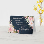 Floral Great Grandtochter Abschluss Karte (Gelbe Blume)