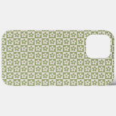 Floral Green Checkered Phone Case Gift for Women (Rückseite (Horizontal))