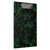 Floral Green Clipboard Klemmbrett (Rechts)