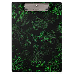 Floral Green Clipboard Klemmbrett
