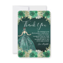 Floral Green Dress Birthday Quinceanera