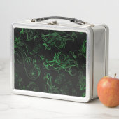 Floral Green Metal Lunch Box (Beispiel)