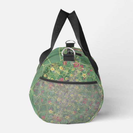 Floral Green Tile Duffle Bag (Rechts)