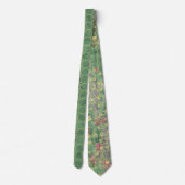 Floral Green Tile Neck Tie Krawatte (Rückseite)