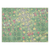 Floral Green Tile Tischdecke (Vorderseite (Horizontal))