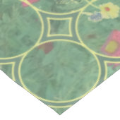 Floral Green Tile Tischdecke (Schrägansicht)
