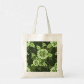 Floral Green Tote Bag Tragetasche (Rückseite)