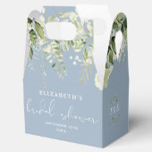 Floral Greenery Dusty Blue Brautparty Geschenkschachtel (Geöffnet)