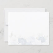 Floral Greenery Dusty Blue Save the Date (Rückseite)