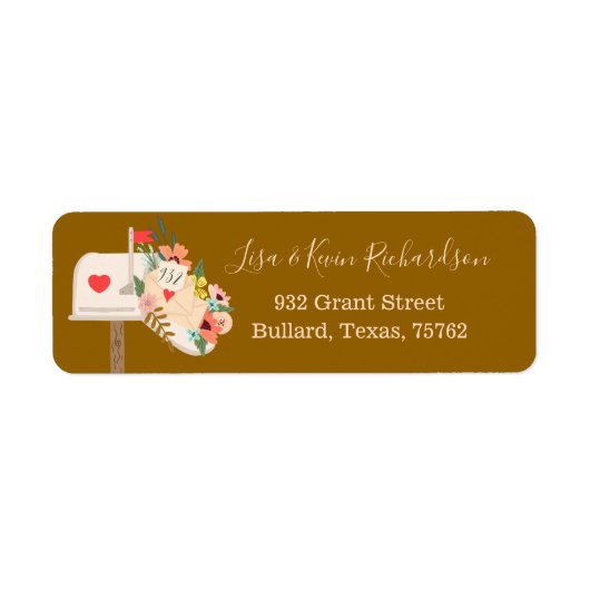 Floral & Greenery Mail Box Neue Adresse (Vorne)