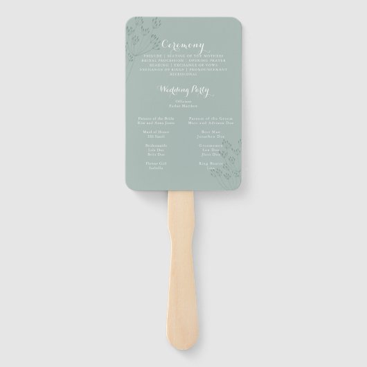 Floral Greenery Program Fächer (Rückseite)