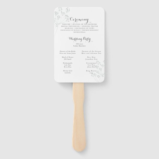 Floral Greenery Program Fächer (Rückseite)