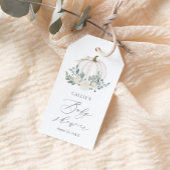 Floral Greenery Pumpkin Baby Shower Geschenkanhänger