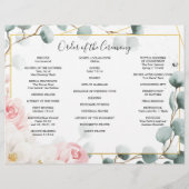 Floral Greenery Tri-Fold Hochzeitsprogramm (Hinten)