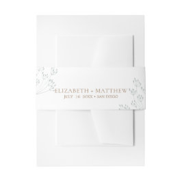 Floral Greenery Wedding Einladungsbanderole