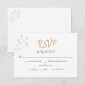Floral Greenery Wedding RSVP Karte (Vorne/Hinten)