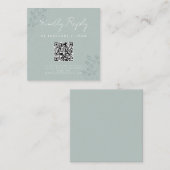 Floral Greenery Wedding Scan Code RSVP Begleitkarte (Vorne/Hinten)