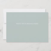Floral Greenery Wedding Thank You Card Dankeskarte (Rückseite)