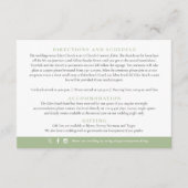 Floral Grevillea Loopy Lou Details zur Hochzeit Begleitkarte (Vorderseite)