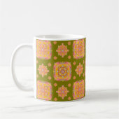 Floral Grid Ceramic Mug Kaffeetasse (Links)