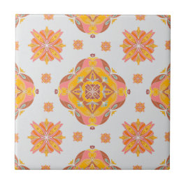Floral Grid Ceramic Tile Fliese