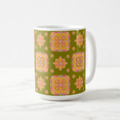 Floral Grid  Kaffeetasse (VorderseiteRechts)