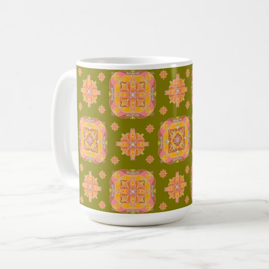 Floral Grid  Kaffeetasse (Vorderseite Links)