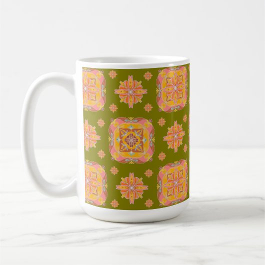 Floral Grid  Kaffeetasse (Links)