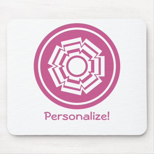 Floral Groove Mousepad, Magenta Mousepad (Vorne)