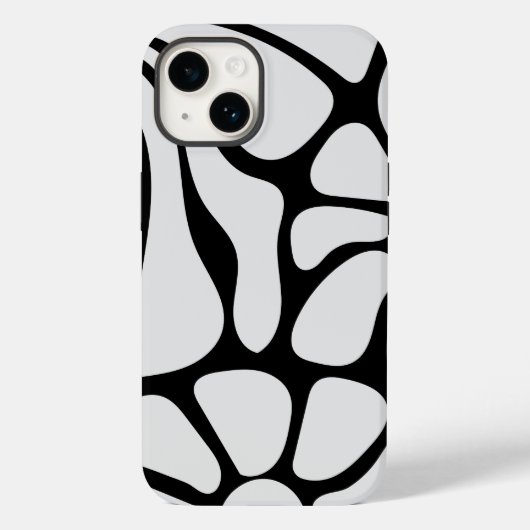 Floral Groovy Black and White Case-Mate iPhone Hülle (Rückseite)