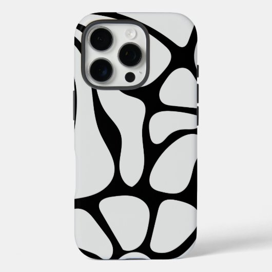 Floral Groovy Black and White Case-Mate iPhone Hülle (Rückseite)
