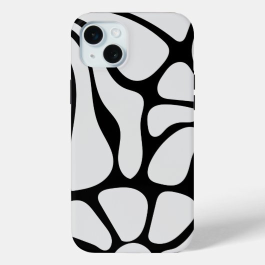 Floral Groovy Black and White Case-Mate iPhone Hülle (Rückseite)