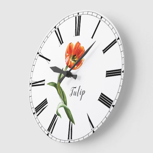 Floral Große Wanduhr (Winkel)