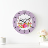 floral große wanduhr (Zuhause)