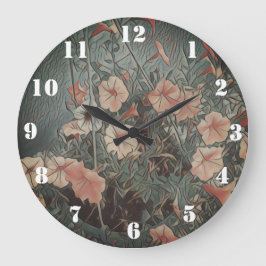 floral große wanduhr