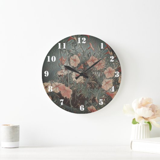 floral große wanduhr (Zuhause)