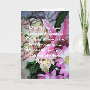 Floral Großeltern Hochzeitstag Karte