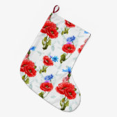 floral großer weihnachtsstrumpf (Vorderansicht (hängend))