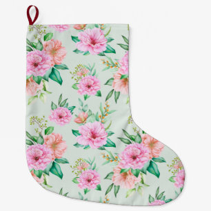 floral großer weihnachtsstrumpf