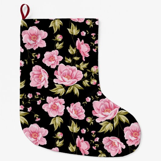 floral großer weihnachtsstrumpf (Vorderseite)