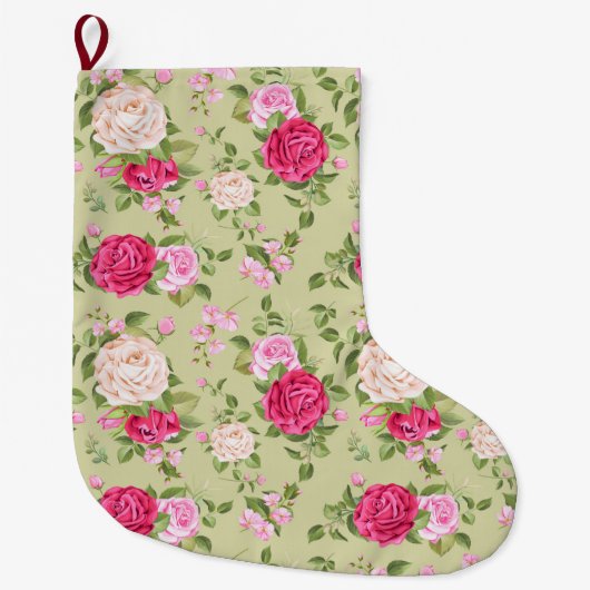 floral großer weihnachtsstrumpf (Vorderseite)