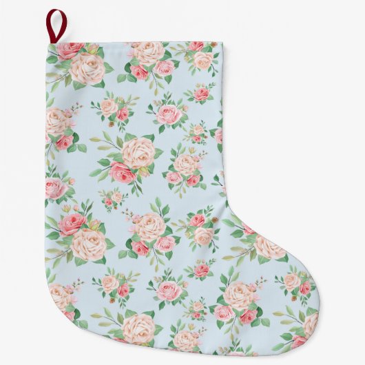 floral großer weihnachtsstrumpf (Vorderseite)